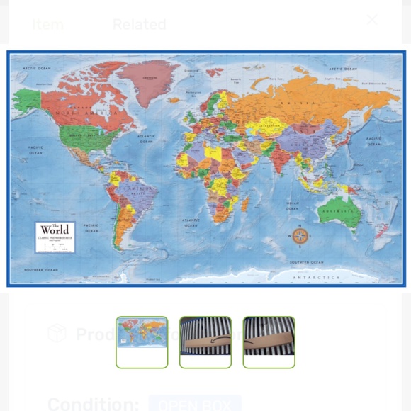 Other - NWT NIB World Map